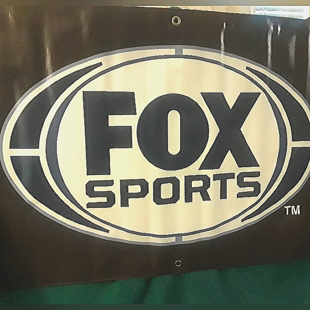 Genuine FOX SPORTS Banner for man cave or sports bar 4.5'x2.5'